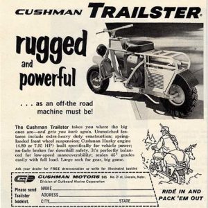 Cushman Motorcycle Ad 1962