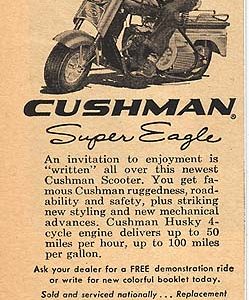 Cushman Motorcycle Ad May 1959