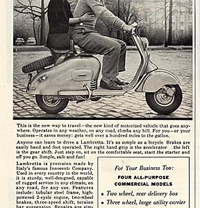 Lambretta Motorcycle Ad 1955