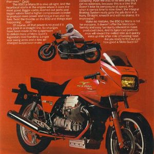 Moto Guzzi Motorcycle Ad 1984