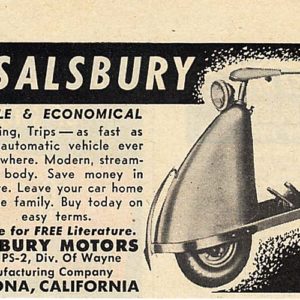 Salsbury Motorcycle Ad 1949