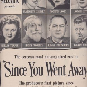 Since You Went Away Movie Ad 1944