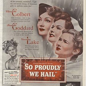 So Proudly We Hail Movie Ad 1943