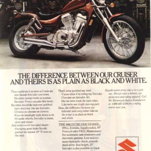 Suzuki Motorcycle Ad 1985