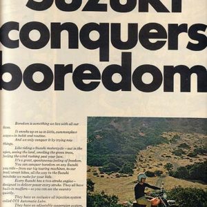 Suzuki Motorcycle Ad June 1972