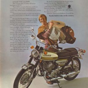 Suzuki Motorcycle Ad March 1972