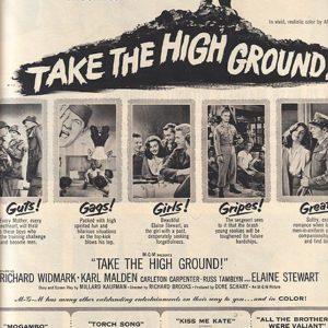 Take The High Ground Movie Ad 1953