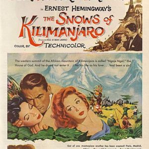 The Snows of Kilimanjaro Movie Ad 1952
