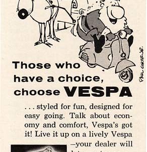 Vespa Motorcycle Ad 1961