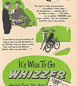 Whizzer Motorcycle Ad 1948