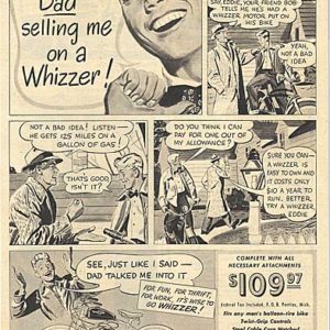 Whizzer Motorcycle Ad 1949