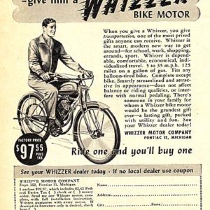 Whizzer Motorcycle Ad December 1946