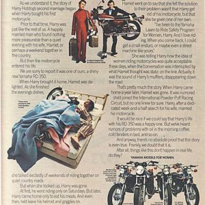 Yamaha Motorcycle Ad 1973