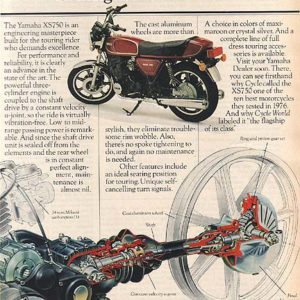 Yamaha Motorcycle Ad 1977