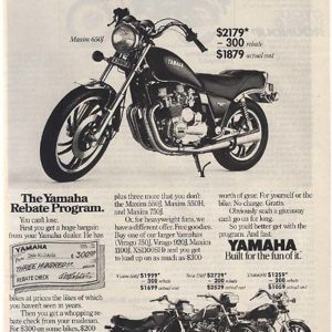 Yamaha Motorcycle Ad 1984