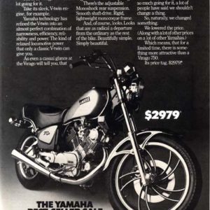 Yamaha Motorcycle Ad July 1982