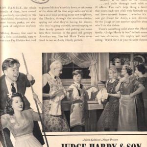 Judge Hardy & Son Movie Ad 1939