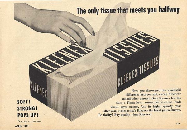 Kleenex Ad April 1954