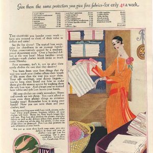 Lux Laundry Detergent Ad 1926