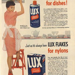 Lux Liquid Detergent Ad 1954