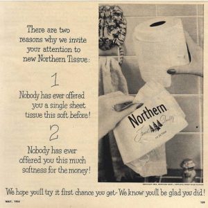 Northern Tissue Ad 1954