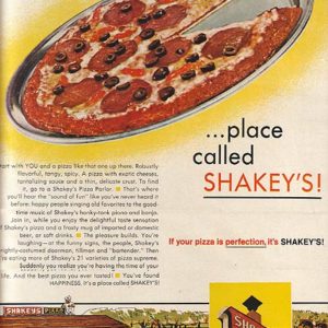 Shakey's Pizza Parlor Ad 1966