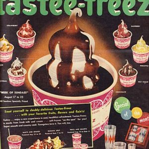 Tastee-Freez Ad August 1956