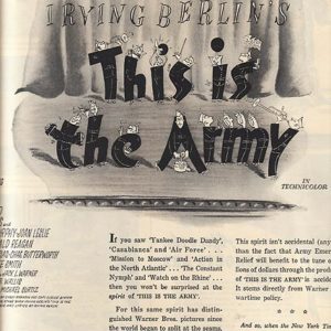 This is the Army Movie Ad 1943