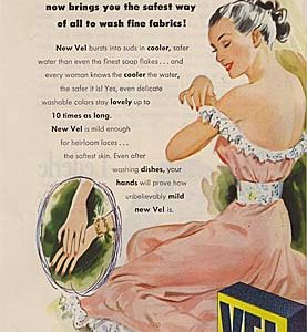 Vel Detergent Ad 1951
