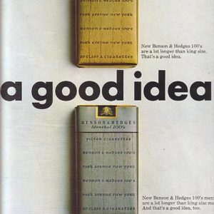 Benson & Hedges Ad 1967