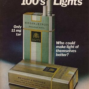 Benson & Hedges Ad 1978