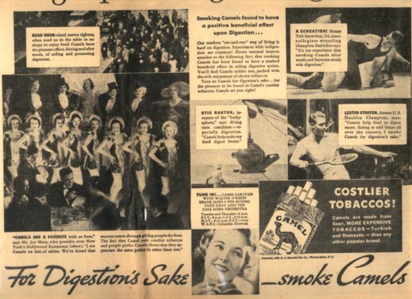 Camel Cigarettes Ad 1936 March