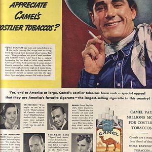 Camel Cigarettes Ad 1938