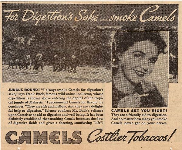 Camel Cigarettes Ad March 1936