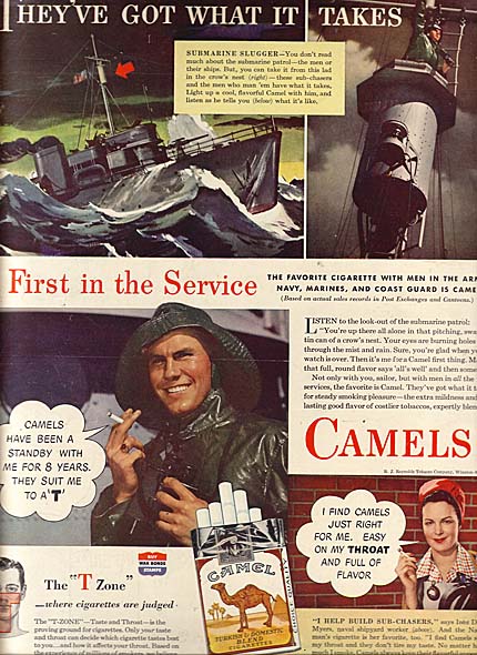 Camel Cigarettes Ad September 1943 - Vintage Ads and Stuff