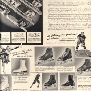 Johnsons Ice Skates Ad 1939