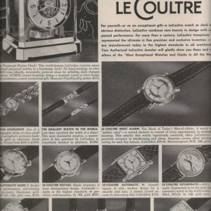 Le Coultre Ad October 1952