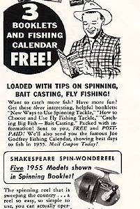 Shakespeare Fishing Ad February 1955