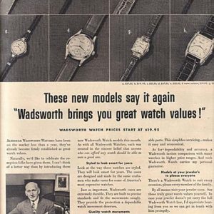 Wadsworth Ad 1952