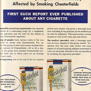 Chesterfield Ad 1952 December