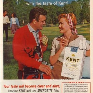 Kent Cigarette Ad 1962
