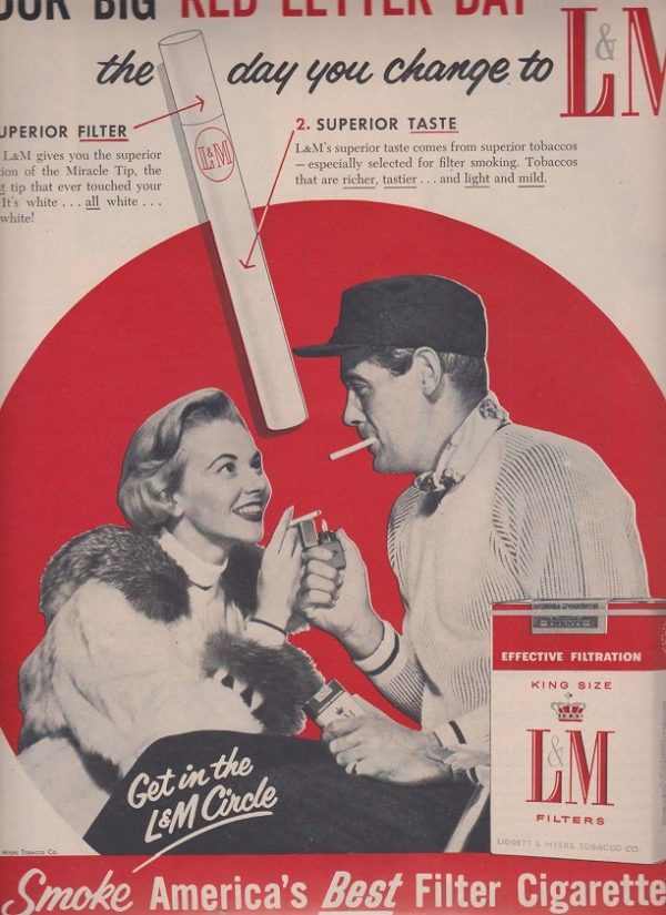 L & M Cigarette Ad 1956