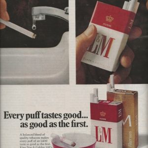 L & M Cigarette Ad November 1968