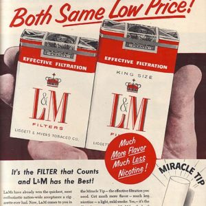 L & M Cigarette Ad September 1954