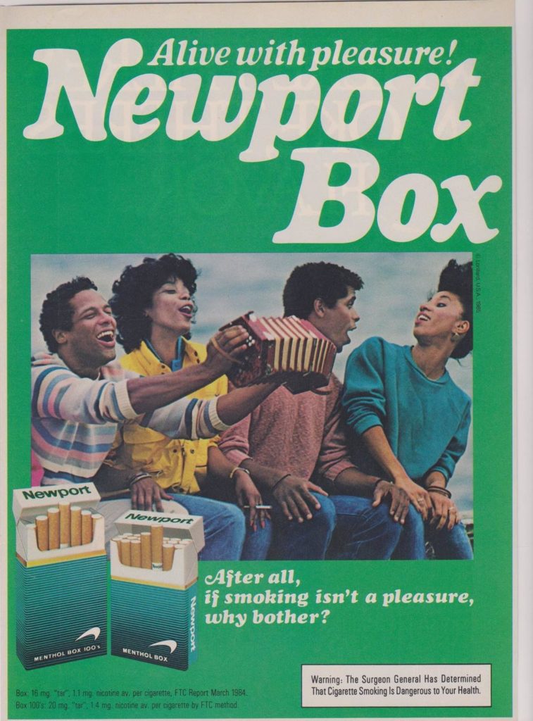 Newport Cigarette Ad April 1985