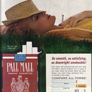 Pall Mall Ad October 1962