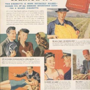 All-American Cigarettes Ad 1944