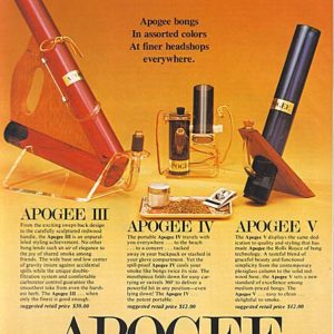 Apogee Bongs Ad 1979