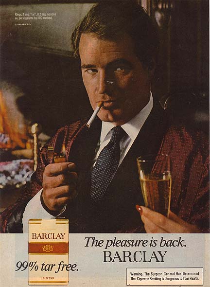 Barclay Cigarettes Ad 1982 - Vintage Ads and Stuff
