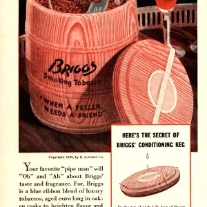 Briggs Pipe Tobacco Ad 1939